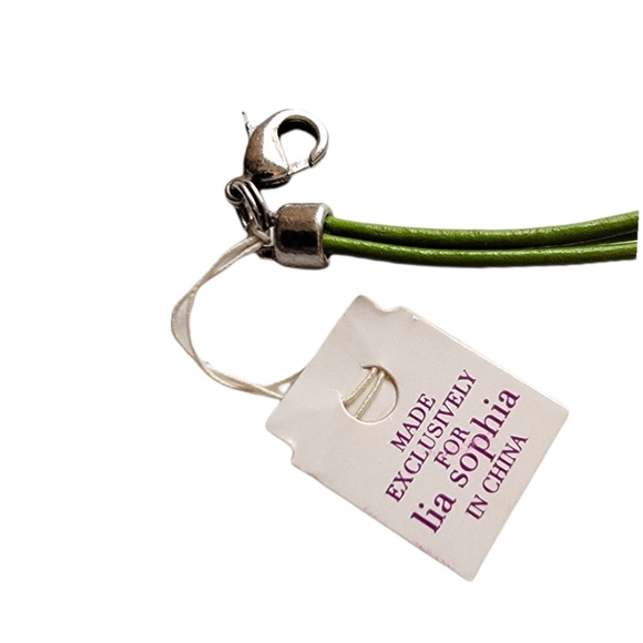 LIA SOPHIA RETIRED SPRING GREEN CORDED BRACELET NWT - Picture 2 of 3